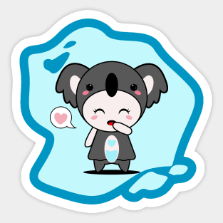 Cute Koala Character Sticker